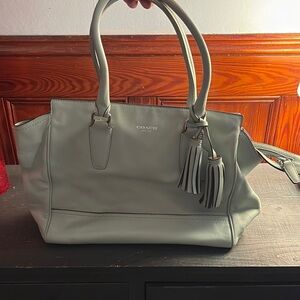Coach Women's Light Gray Leather Tote